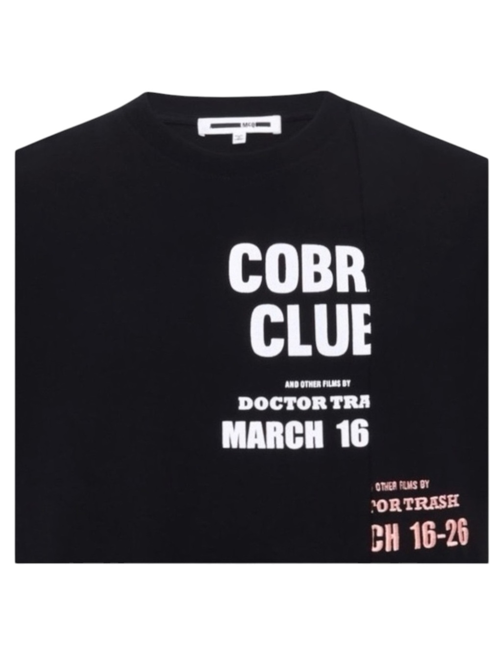new McQ • Alexander McQueen ★ Cobra Club Patchwork Tee T Shirt ★ Black Large ★ - Picture 14 of 16